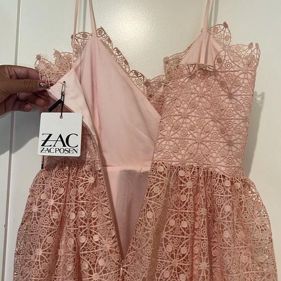 NWT Zac Posen Viola Lace Pink Salmon Dress - Picture 9 of 12